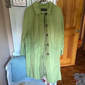 Eddie Bauer Green Trench Coat